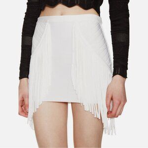 Torn by Ronny Kobo Phyllis Fringe Mini Skirt